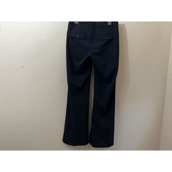 Docker Trousers, Navy color with Pinstripe and wide leg, size is 8 item #B150 - Picture 2 of 4